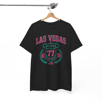 Las Vegas Nevada '77 Crest Tee — Vintage Casino Travel Shirt – casual fan outfit, casual fan outfit, image 1.0