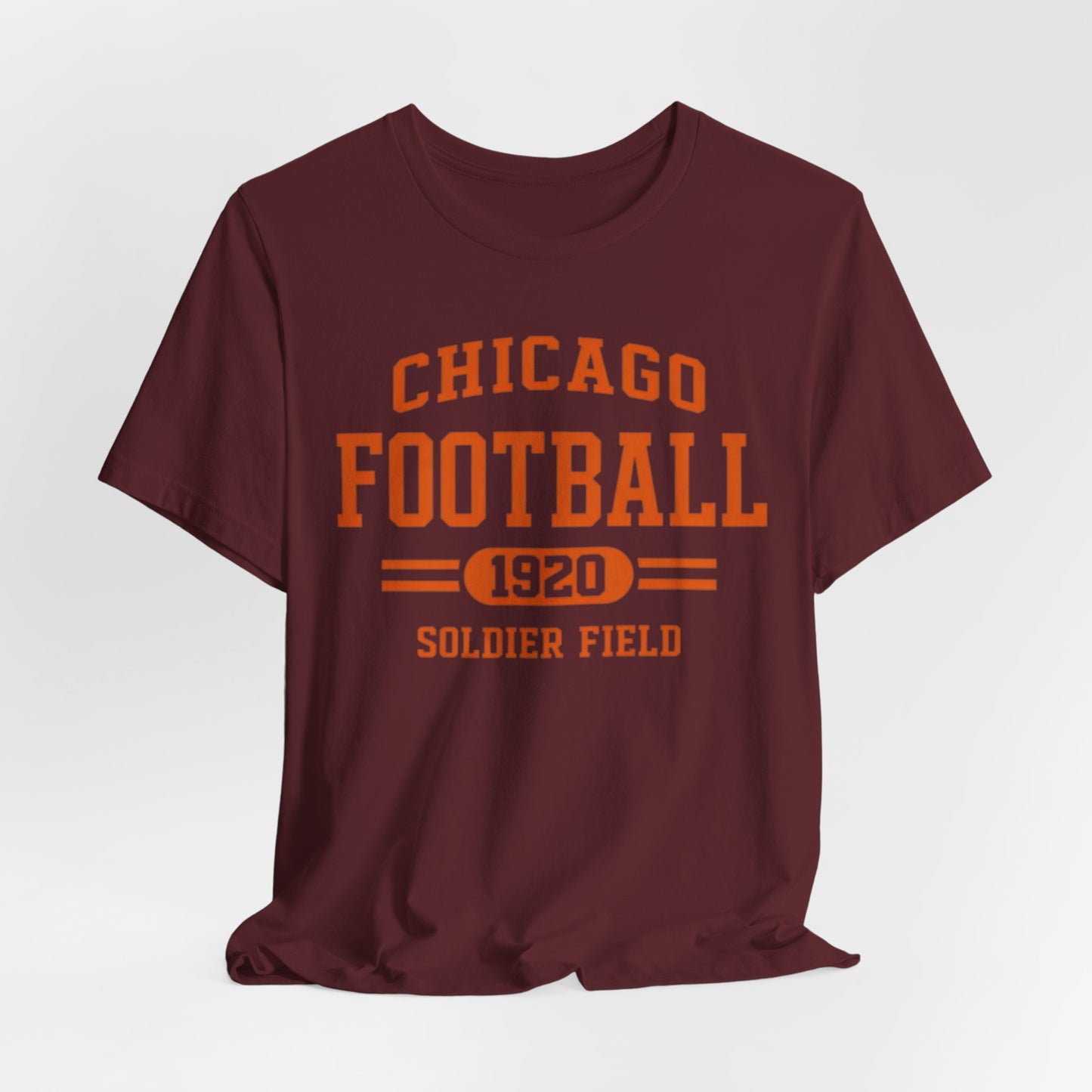 Lavender Chicago Football 1920 Soldier Field Shirt – Vintage Navy Orange Game Day T Shirt