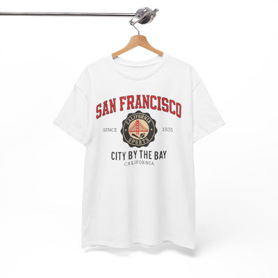 White Smoke City by the Bay San Francisco Sports Heritage T-Shirt – California Urban Graphic Tee