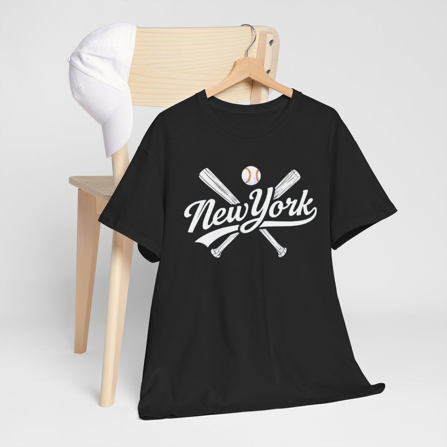 New York Baseball T-Shirt — Crossed Bats tee