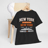 Dark Slate Gray New York City Skyline Tee — Yankees & Knicks Vintage Sports Shirt