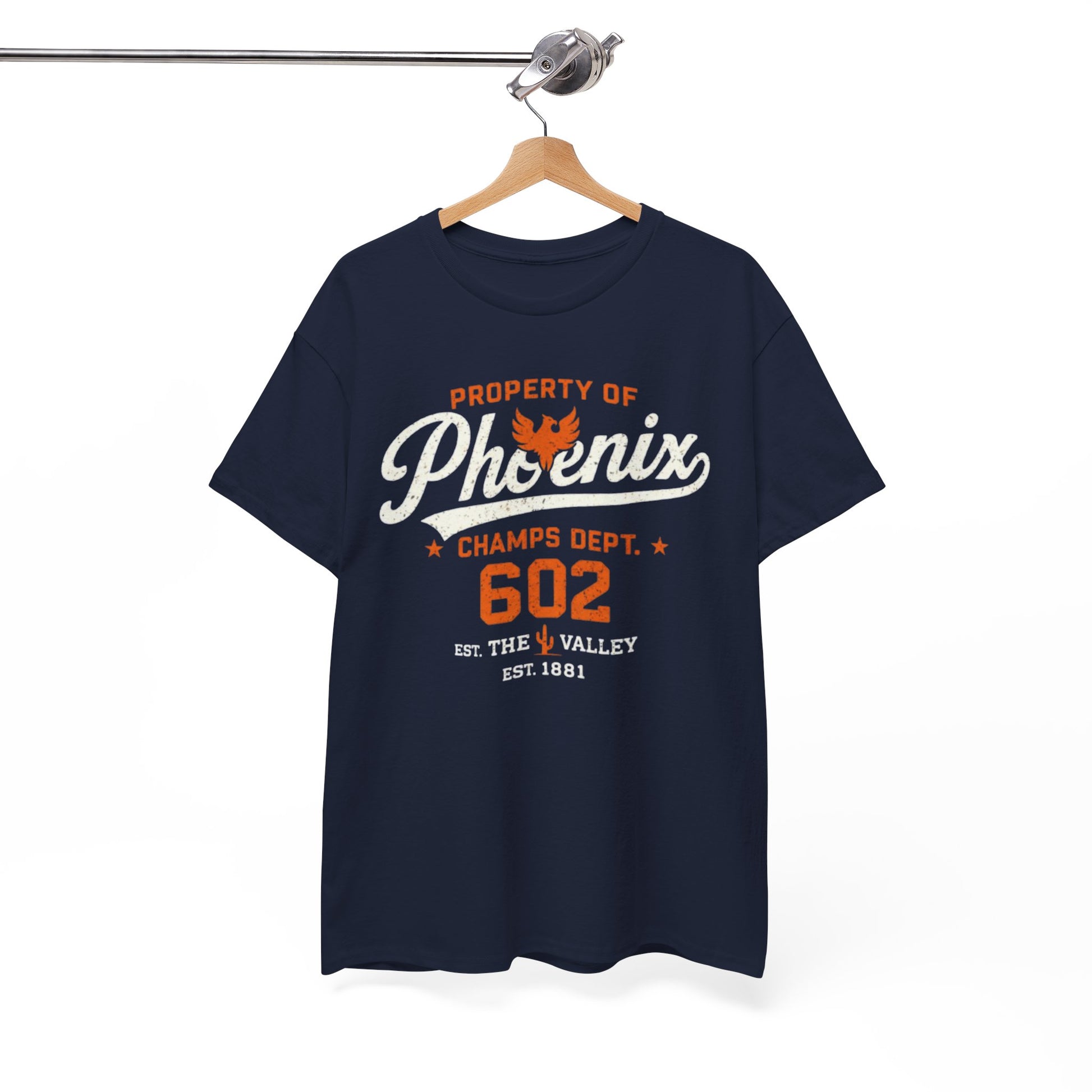 Phoenix Champs Tee — "Property of Phoenix" Vintage Athletic Shirt – casual fan outfit, football shirt, image 1.0