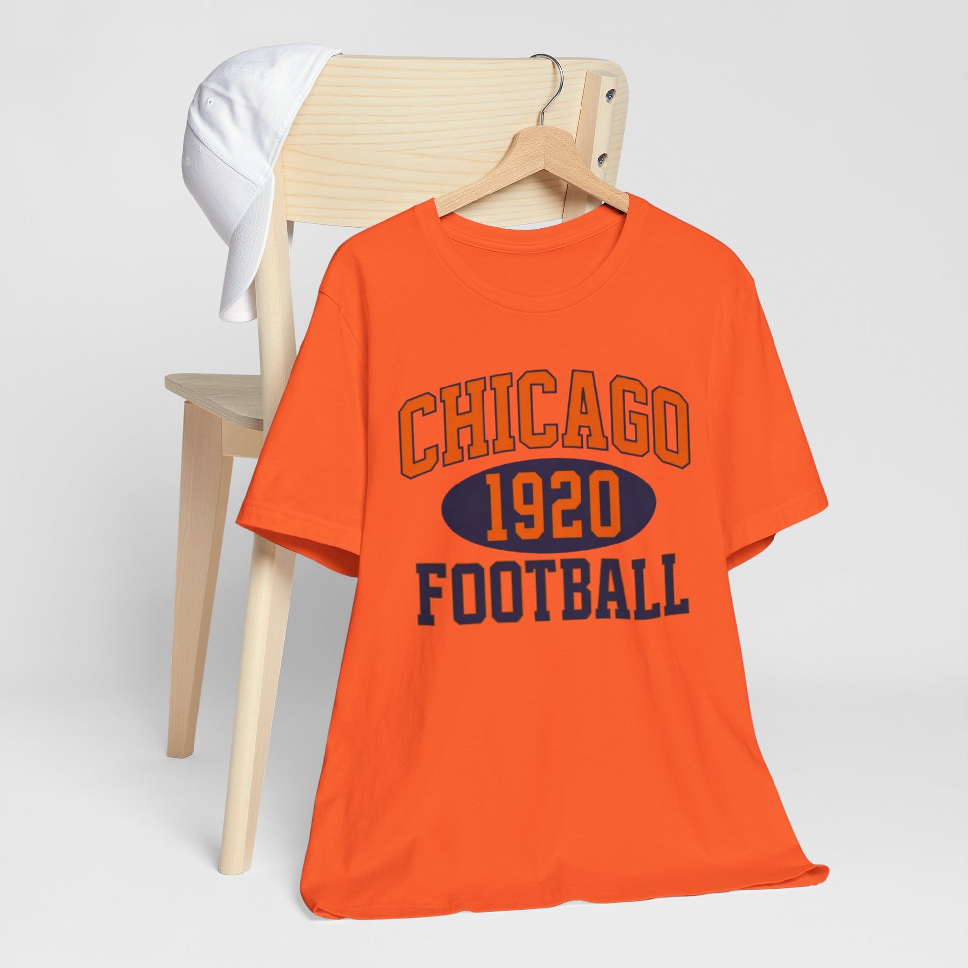 Tomato Chicago 1920 Football Shirt – Vintage Varsity Style Game Day T Shirt