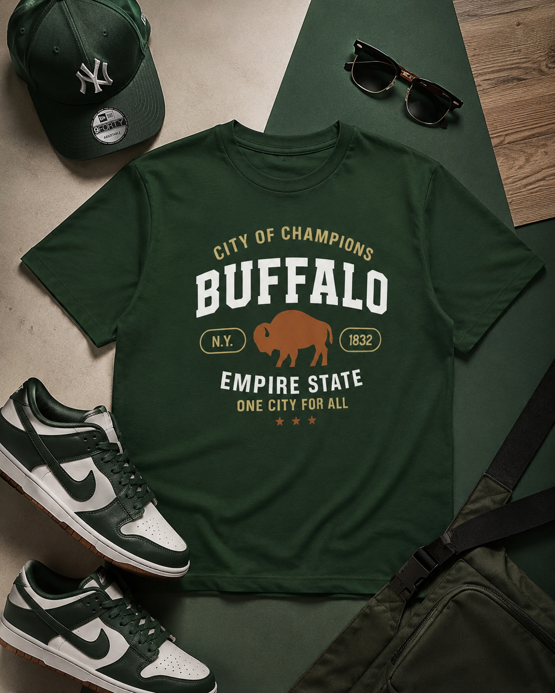 Buffalo City of Champions Retro T-Shirt