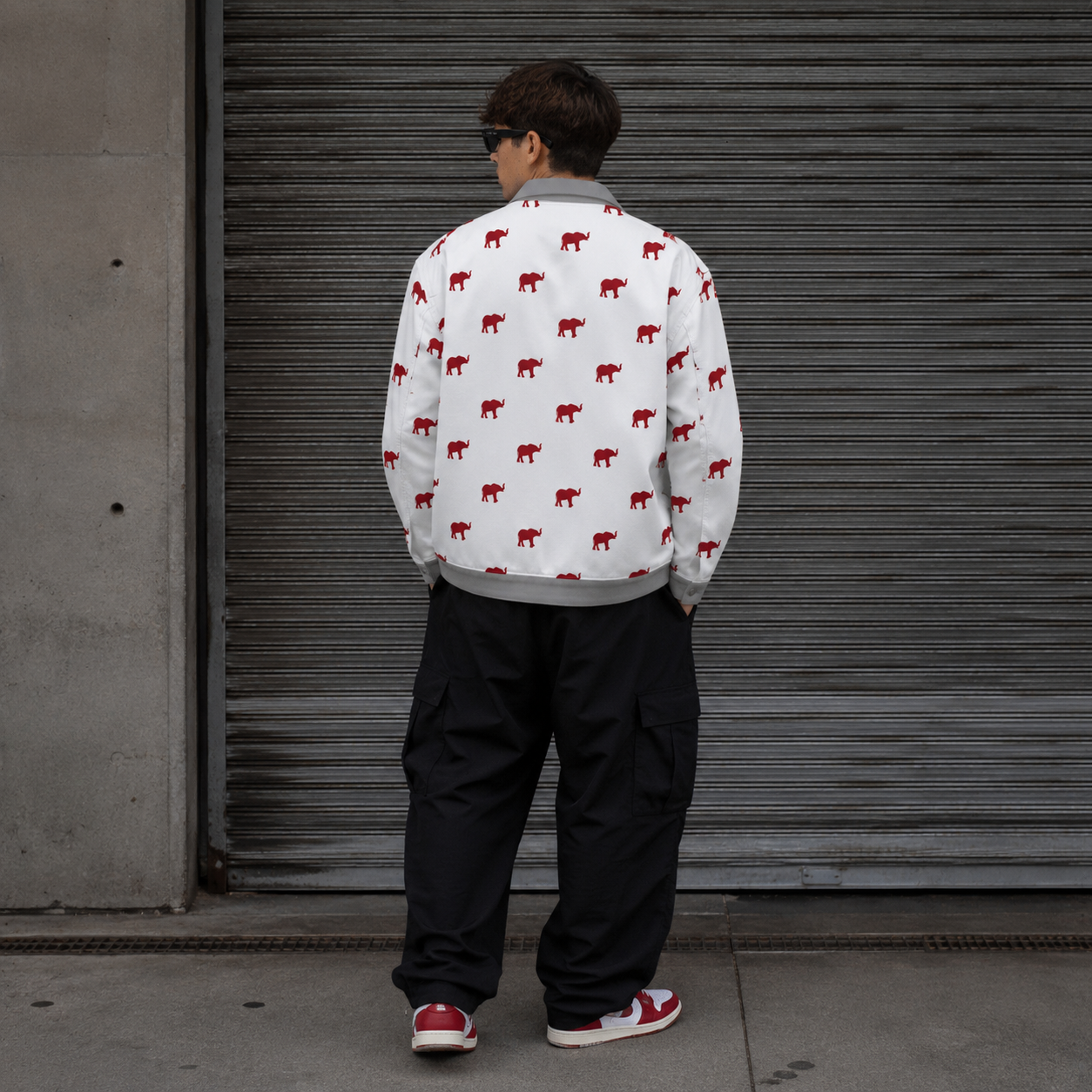 Alabama Crimson Tide White Elephant Print Jacket – Trendy Game Day Streetwear for Men and Women
