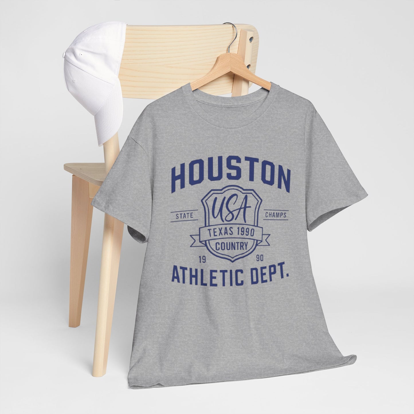 Houston Athletic Dept. T-Shirt — USA Texas 1990 Vintage Collegiate Tee