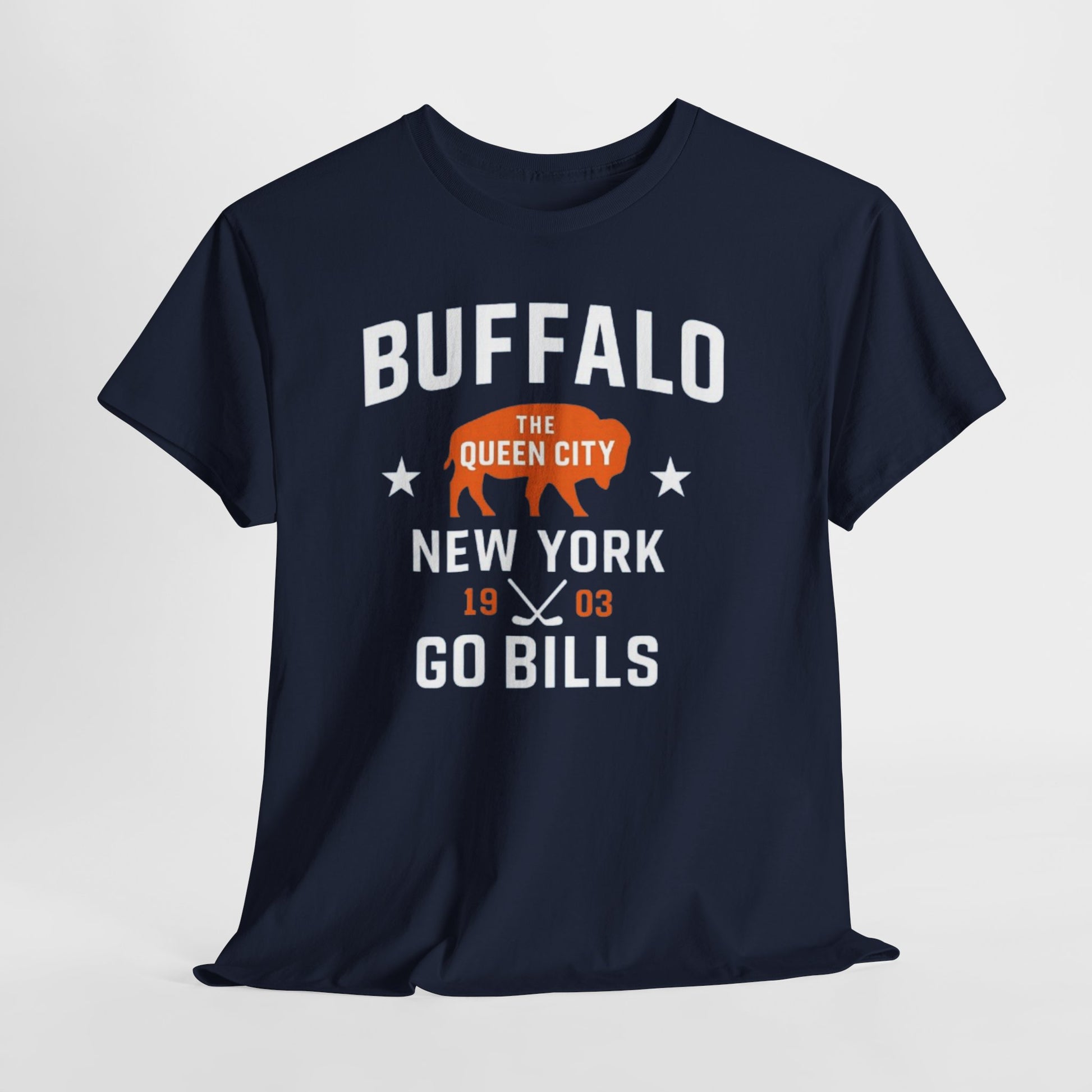 Black Buffalo New York "The Queen City" Go Bills T-Shirt