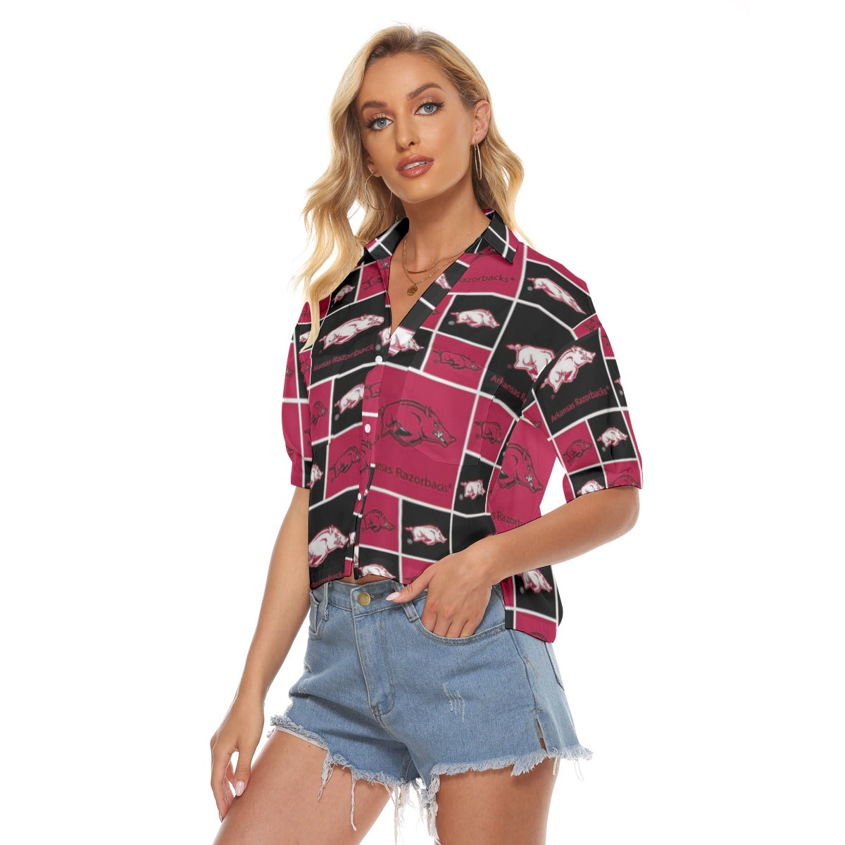 Arkansas Razorbacks Women's V-neck Shirts varsity sportswear product image 3.0
