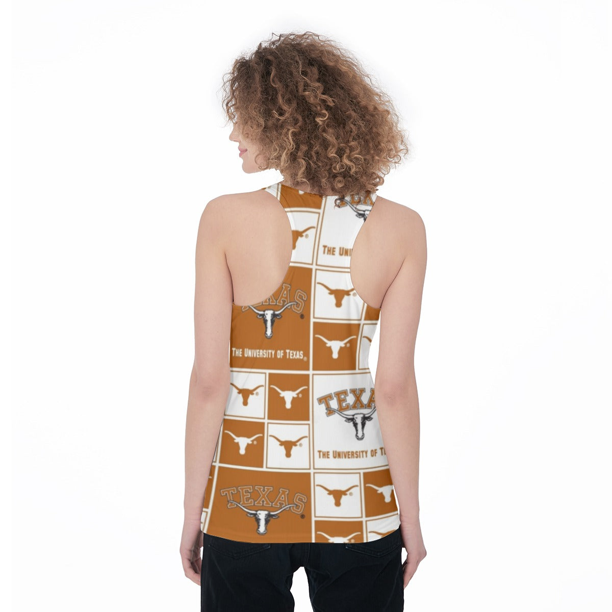 Texas at Austin - Longhorns Women's Racerback Tank Top White varsity sports apparel