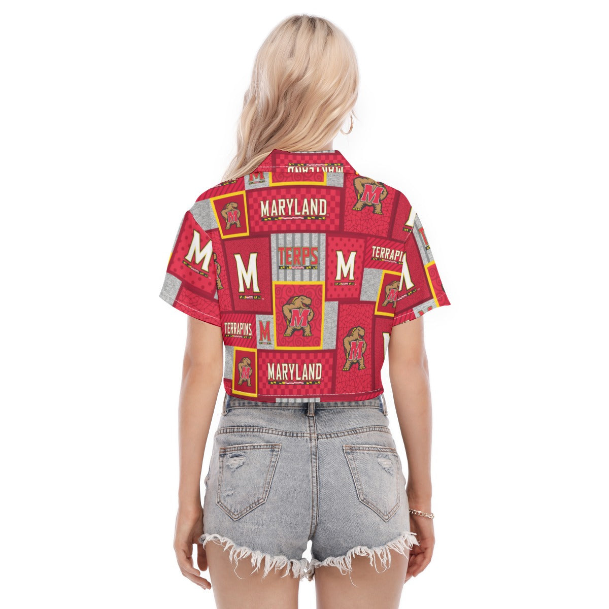 Maryland Terrapins Women's Cropped Shirt streetwear fashion product image 4