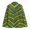 White Smoke Green Bay Football Yellow Green Zebra Men’s Flat Lapel Collar Blazer – Game Day Streetwear