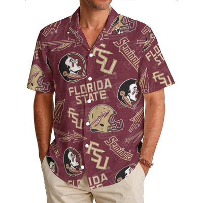 Florida State Seminoles Men's Hawaiian Shirt|150GSM - ACC football apparel varsity sportswear product image 1.0