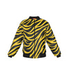 Pittsburgh Football Yellow Black Zebra Bomber Jacket With Sleeve Pocket – Game Day Streetwear – game day outfit, casual fan outfit, image 1.0