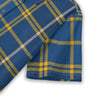 West Virginia Mountaineers Tartan Plaid Blue Gold Women's Shirt | 125GSM Cotton