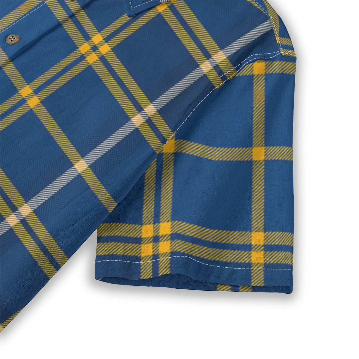 West Virginia Mountaineers Tartan Plaid Blue Gold Women's Shirt | 125GSM Cotton streetwear fashion product image 6