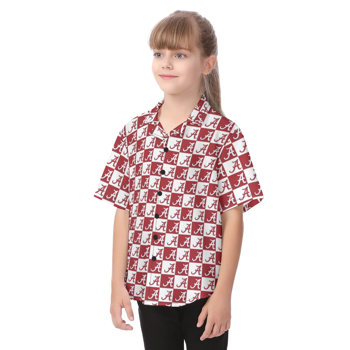 Alabama Crimson Tide Kid's Hawaiian Vacation Shirt  varsity sports apparel