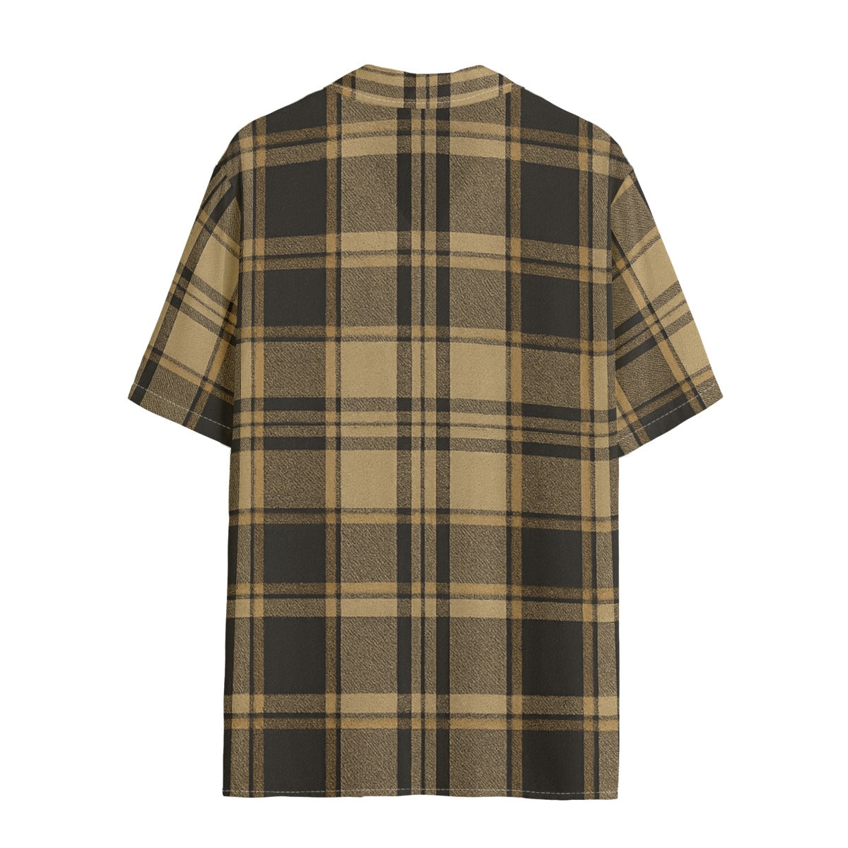 central florida knights tartan plaid black gold women's hawaii shirt | rayon women tartan plaid game day shirt