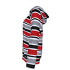 Ohio State - Buckeyes Striped Women's Hoodie With Double Hood White game day varsity apparel