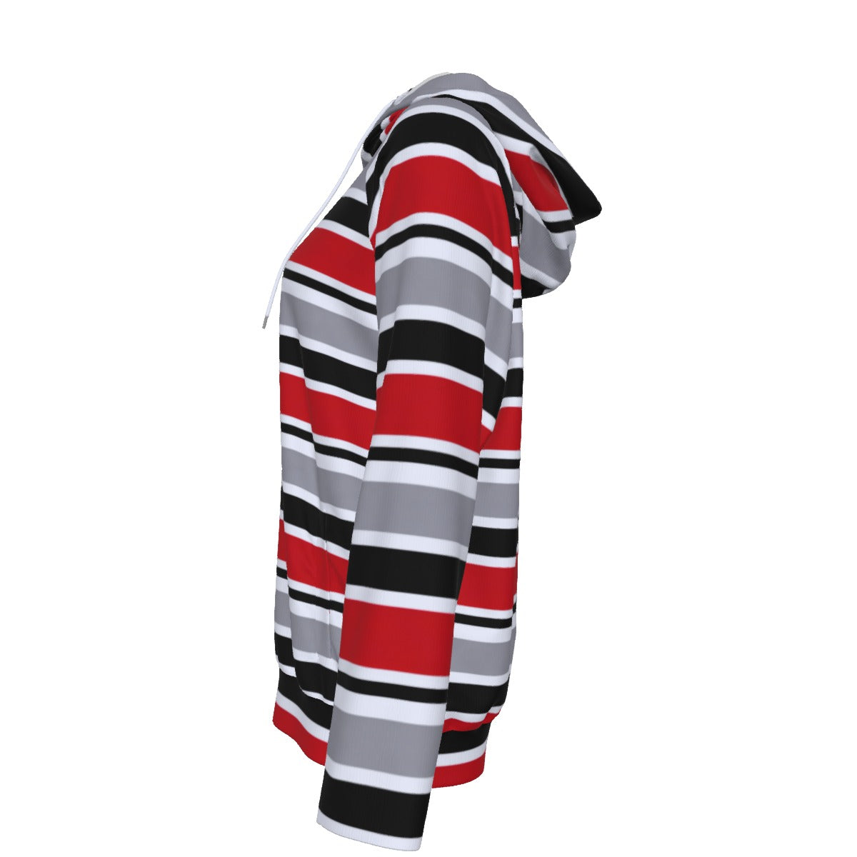 Ohio State - Buckeyes Striped Women's Hoodie With Double Hood