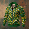 Green Bay football zebra Men's Thick Knit Fleece Jacket – football shirt, casual fan outfit, image 1.0