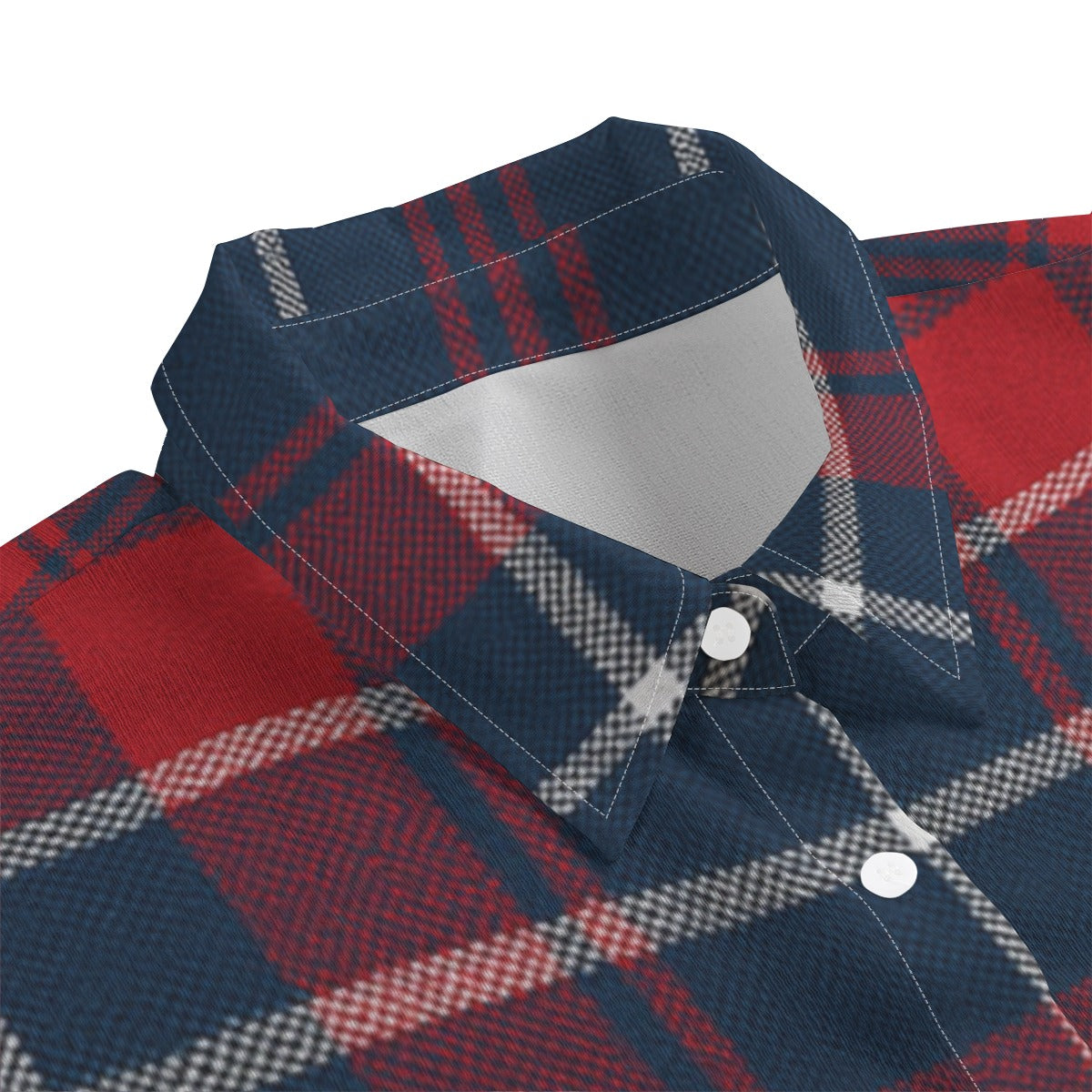 Arizona Wildcats Tartan Plaid Navy Red Women's Chiffon Shirt With Elbow Sleeve streetwear fashion product image 5