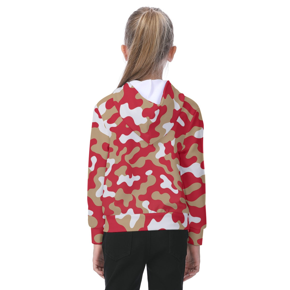 White Smoke San Francisco Football Camo Kid's Heavy Fleece Hoodie
