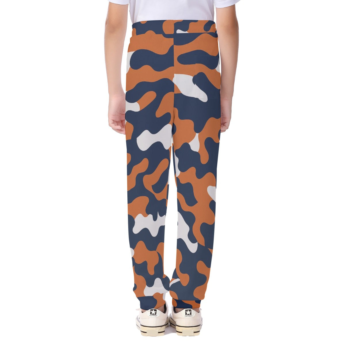 Chicago Football Kids Camo Casual Pants – Navy Orange Game Day Youth Sweatpants