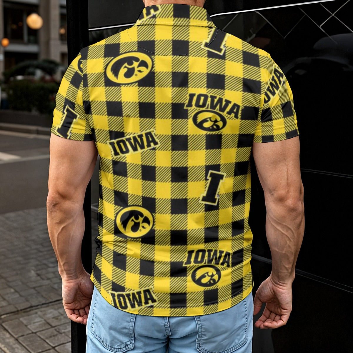 Iowa Hawkeyes Men's Polo Shirt - Big Ten football apparel varsity sportswear product image 2.0