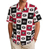 Georgia Bulldogs Men's Hawaiian Shirt|150GSM White varsity sports apparel