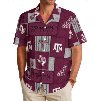 Texas A&M Aggies Men's Hawaiian Shirt|150GSM - Aggies fan gear varsity sportswear product image 1.0