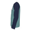 Dark Slate Gray Tampa Florida FL Teal and Navy Long Sleeve Shirt Men Varsity Raglan Tee