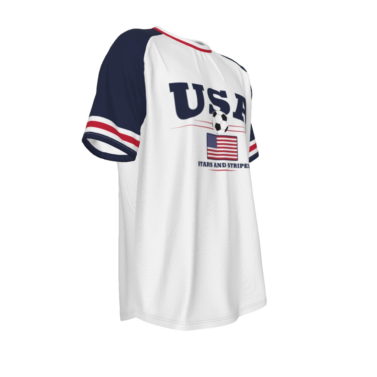 White Smoke USA Soccer Fan T-Shirt – Vintage USA Football Shirt Retro Stars and Stripes Soccer Tee | Classic American Soccer Fan Shirt