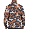 White Smoke Chicago Football Navy Orange Camo Quarter Zip Pullover – Windy City Game Day Jacket