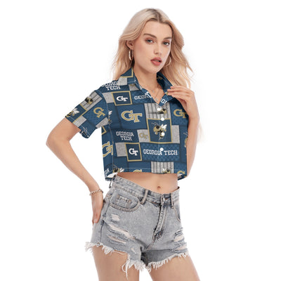 Georgia Tech Yellow Jackets Women's Cropped Shirt varsity sportswear product image 2.0