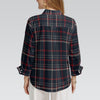 women huskies plaid football fashion top