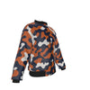 White Smoke Chicago Football Camo Bomber Jacket – Navy Orange Game Day Streetwear Jacket