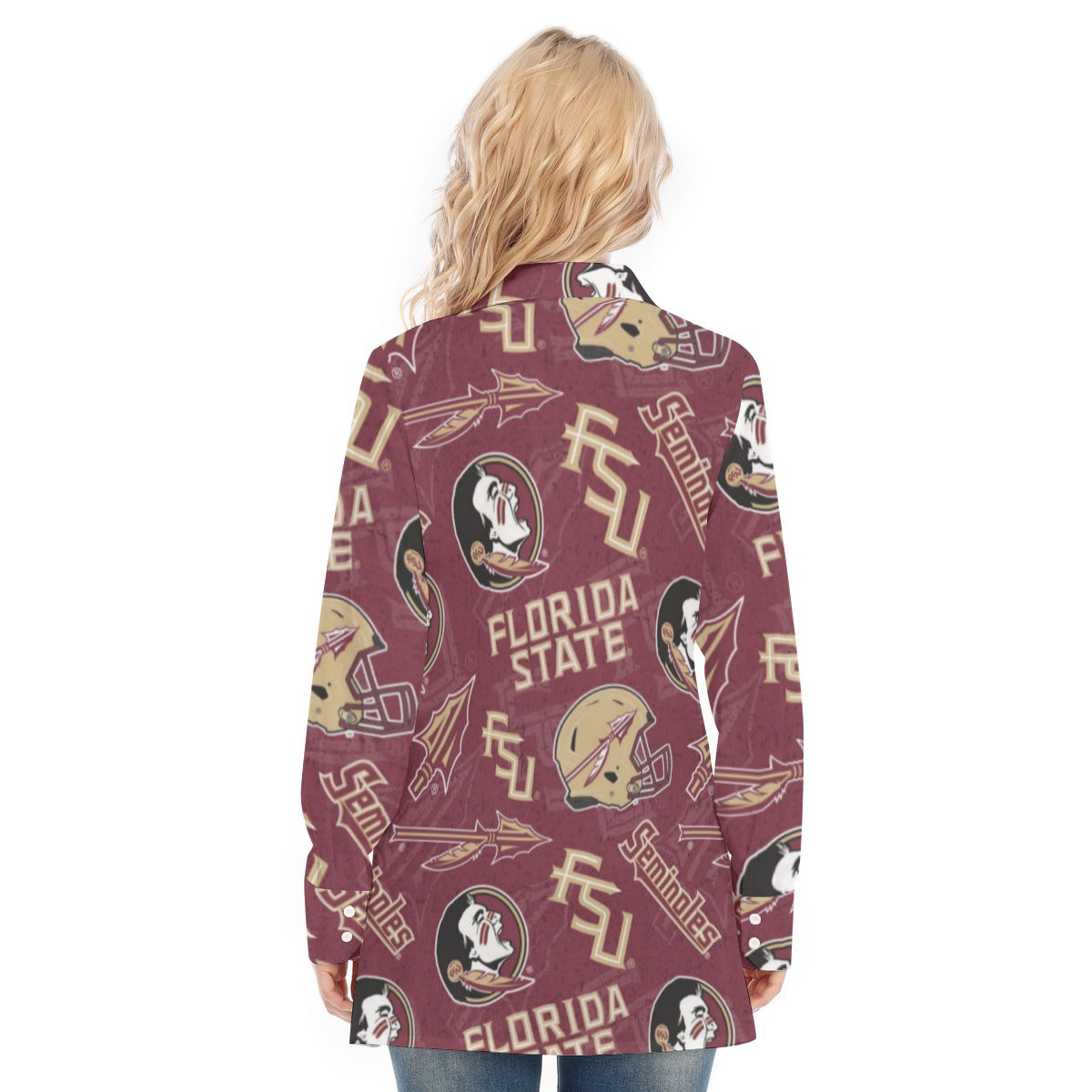 Florida State Seminoles Women's Long Shirt - ACC football apparel varsity sportswear product image 4.0
