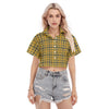 california golden bears tartan plaid oversized button up women shirt women's cropped shirt women tartan plaid fashion