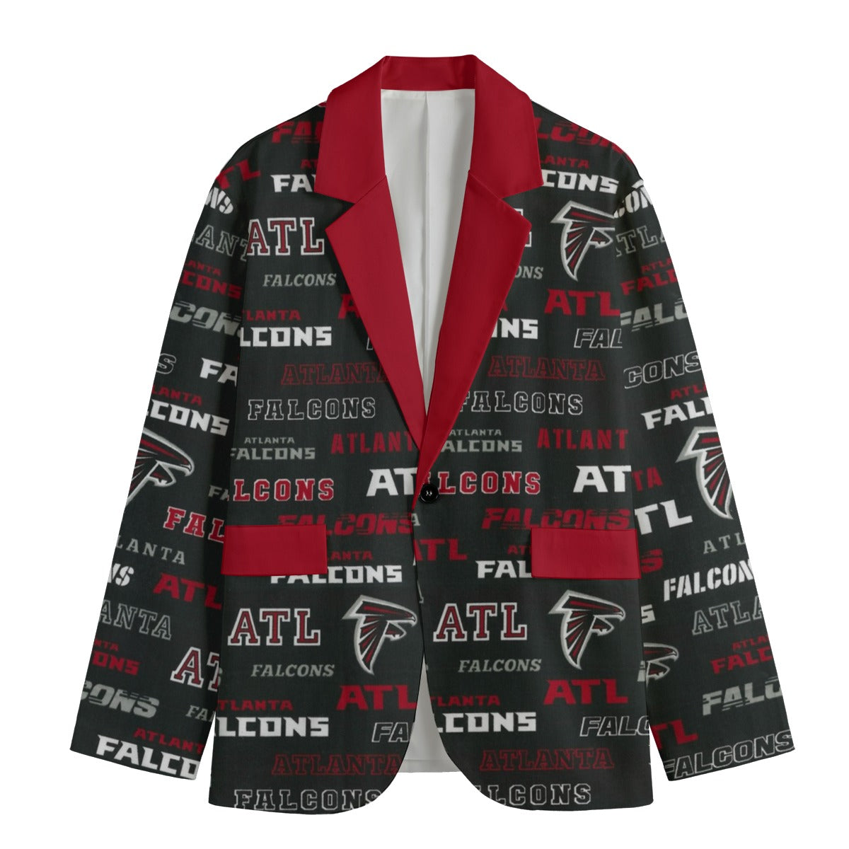 Atlanta Football Blazer Men Black Red Game Day Jacket Stylish Streetwear streetwear fashion product image 3