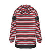 White Smoke Georgia varsity Striped Women's Pullover Hoodie Red and Black College Football Sweatshirt