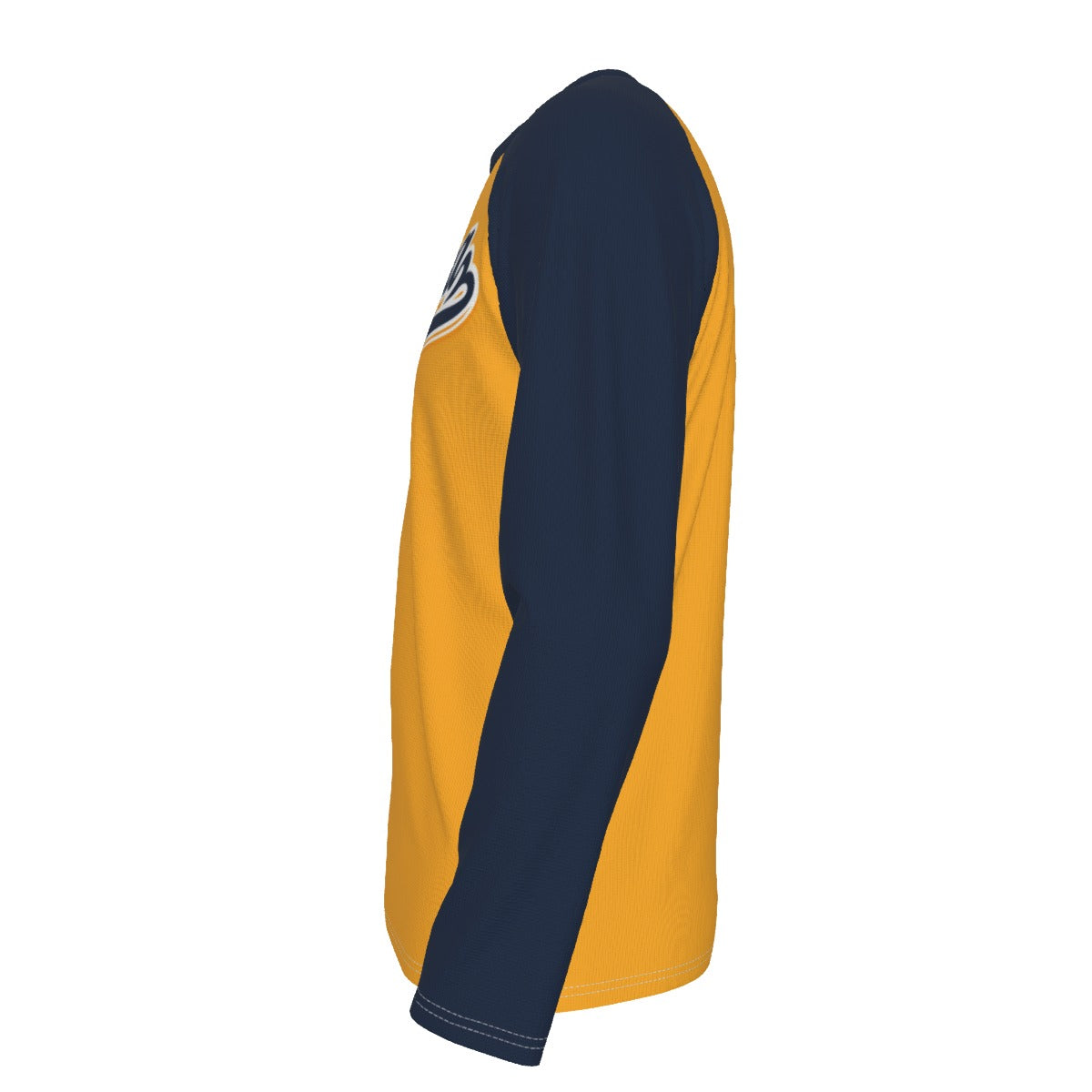 White Smoke Tampa FL Yellow and Navy Long Sleeve Shirt Men Retro Varsity Raglan Tee