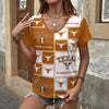 Texas at Austin - Longhorns Women's V-neck T-Shirt White varsity sports apparel