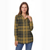 colorado buffaloes tartan plaid black gold women's long sleeve shirt women tartan plaid game day shirt