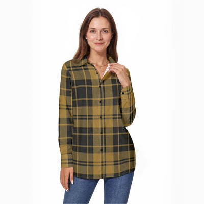 colorado buffaloes tartan plaid black gold women's long sleeve shirt women tartan plaid game day shirt