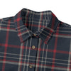 women navy plaid casual football shirt