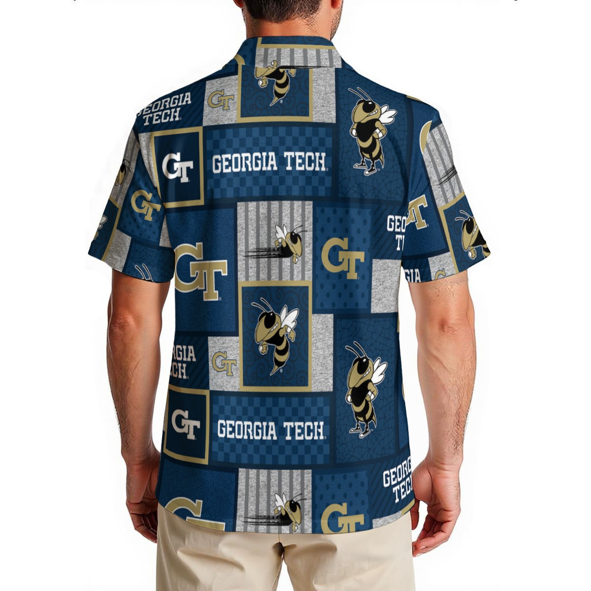 Georgia Tech Yellow Jackets Men's Hawaiian Shirt|150GSM varsity sportswear product image 2.0