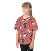 Illinois Urbana - Fighting Illini Kid's Hawaiian Vacation Shirt White varsity sports apparel
