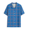 kansas jayhawks tartan plaid oversized button up women shirt women's hawaii shirt | rayon women tartan plaid game day fashion