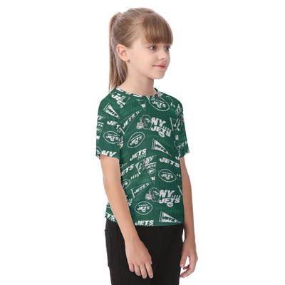new-york-jets-kids-t-shirt green white football outfit detail