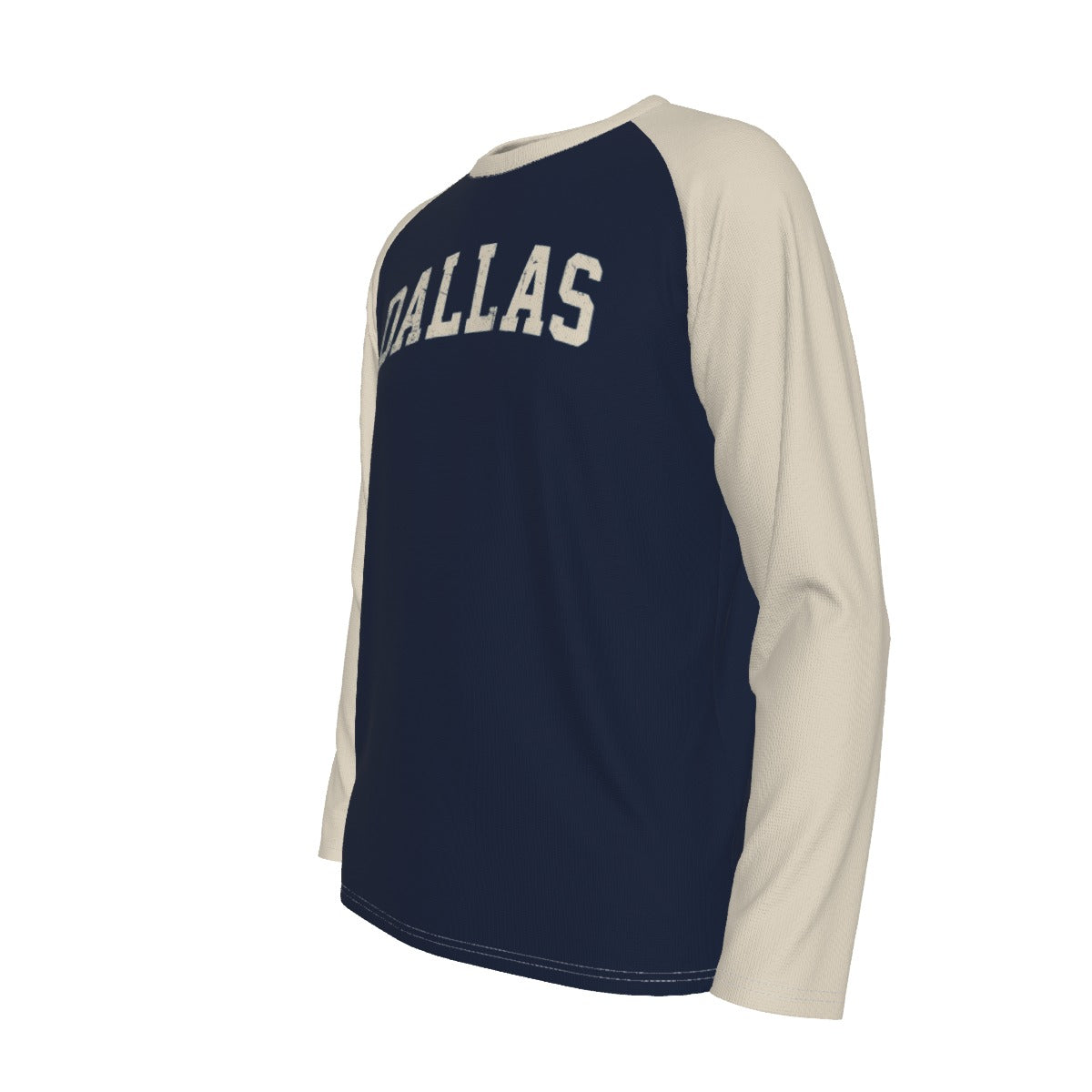 Dallas Long Sleeve Raglan Shirt – Vintage Baseball Varsity Athletic Style Tee